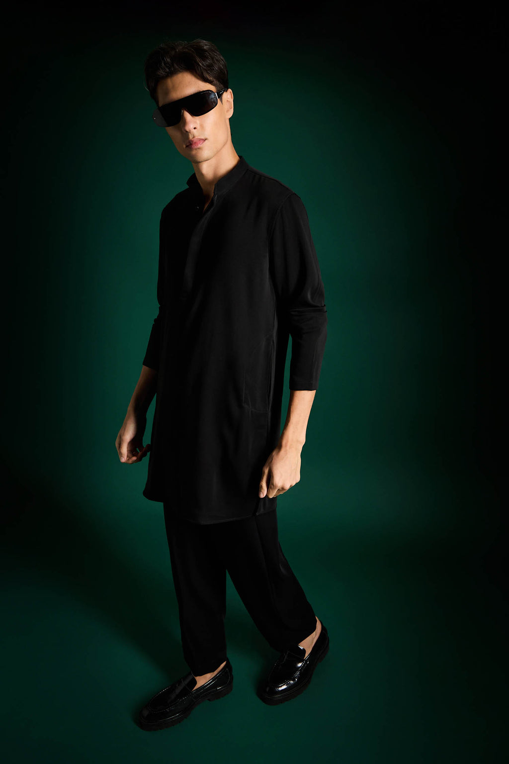 Black Designer Kurta Set