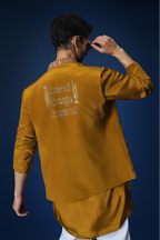 Band Baja Barat Hand Embroidered Bundi Set - Mustard