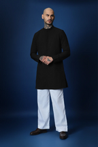 Solstice Hand Embroidered Bundi Set - Black
