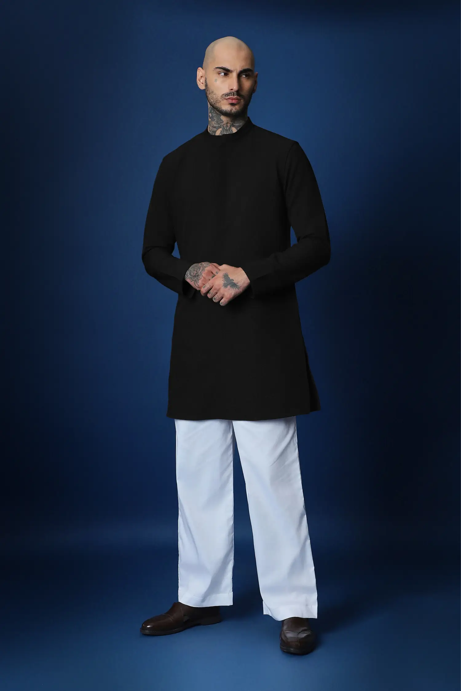 Solstice Hand Embroidered Bundi Set - Black