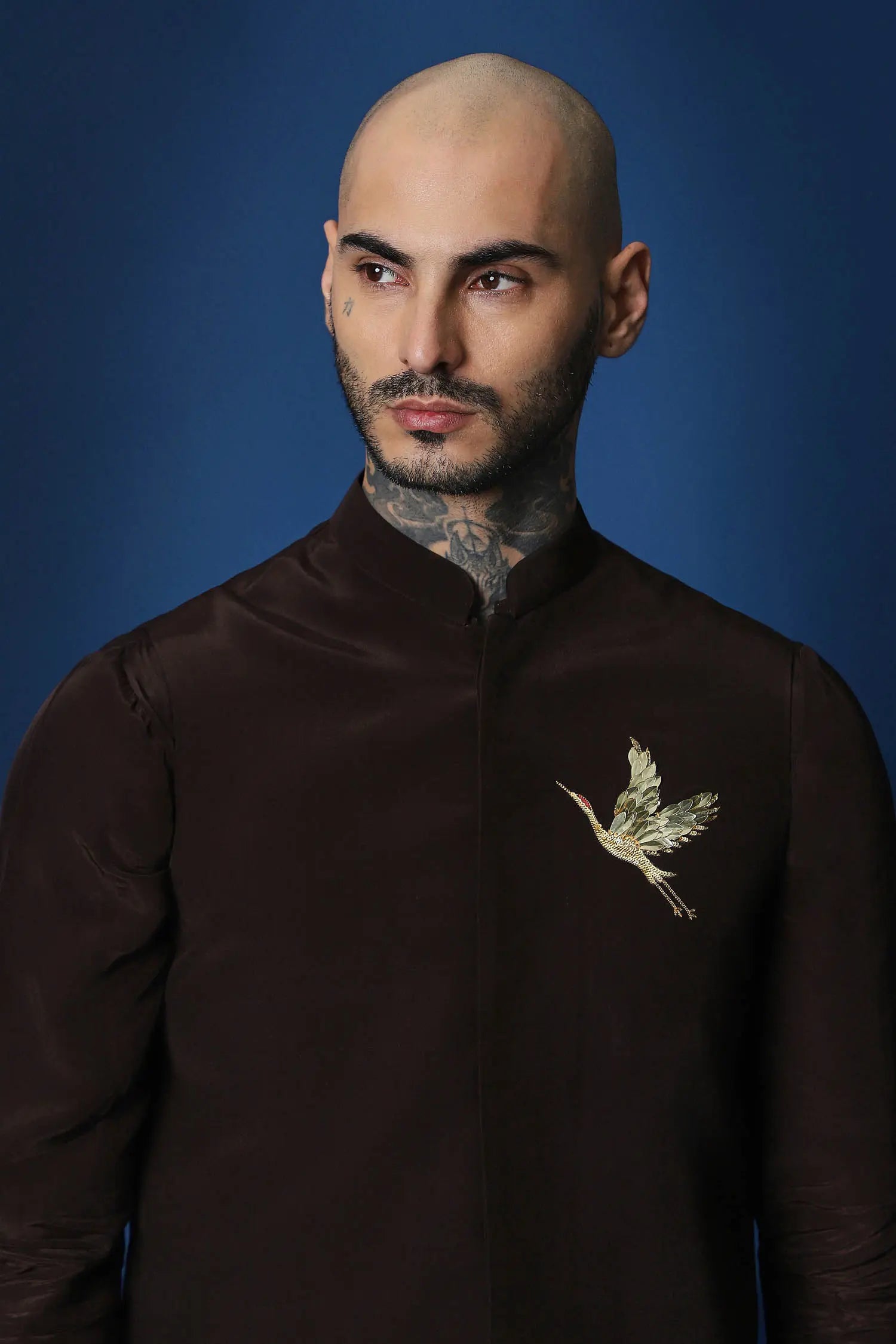 Mere Yaar Ki Shaadi Hai Hand Embroidered Bundi Set - Brown