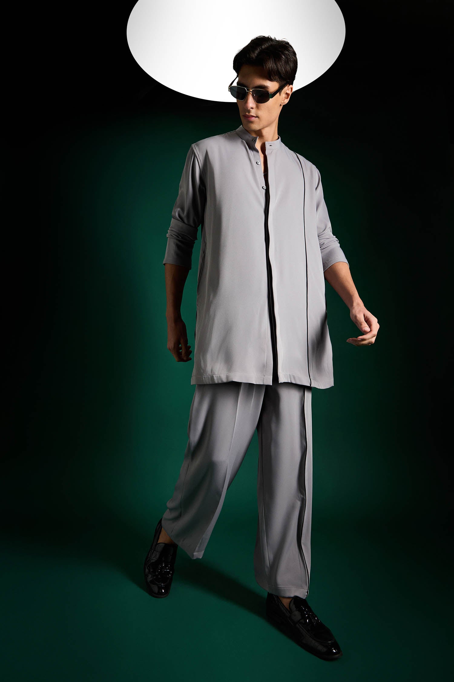 Echelon Designer Kurta Set - Cool Grey