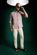 Bird Irish Linen Shirt - Dusky Pink