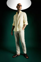 Heart Irish Linen Shirt - Ivory