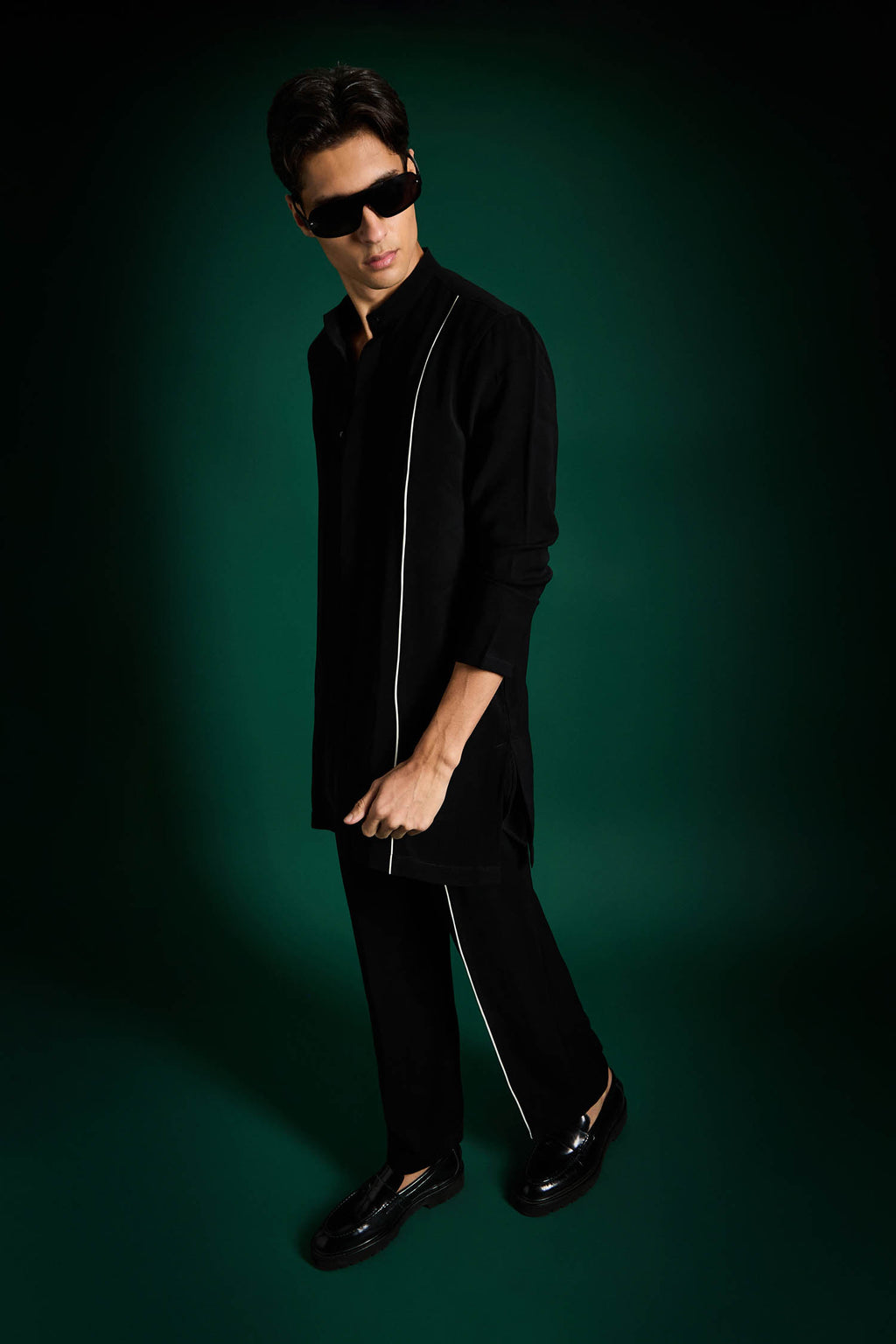 Echelon - Designer Kurta Set - Black