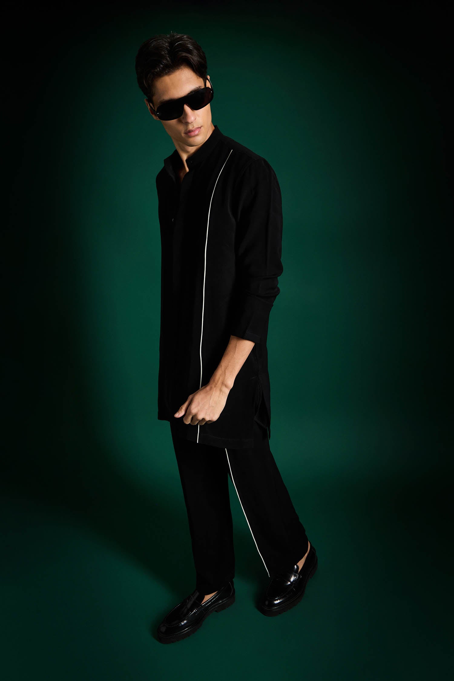 Echelon - Designer Kurta Set - Black