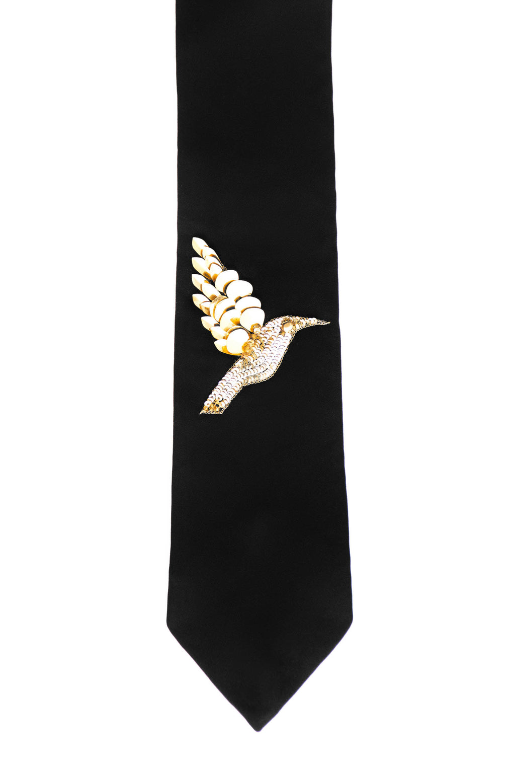 Birdie- Hand Embroidered Designer Tie