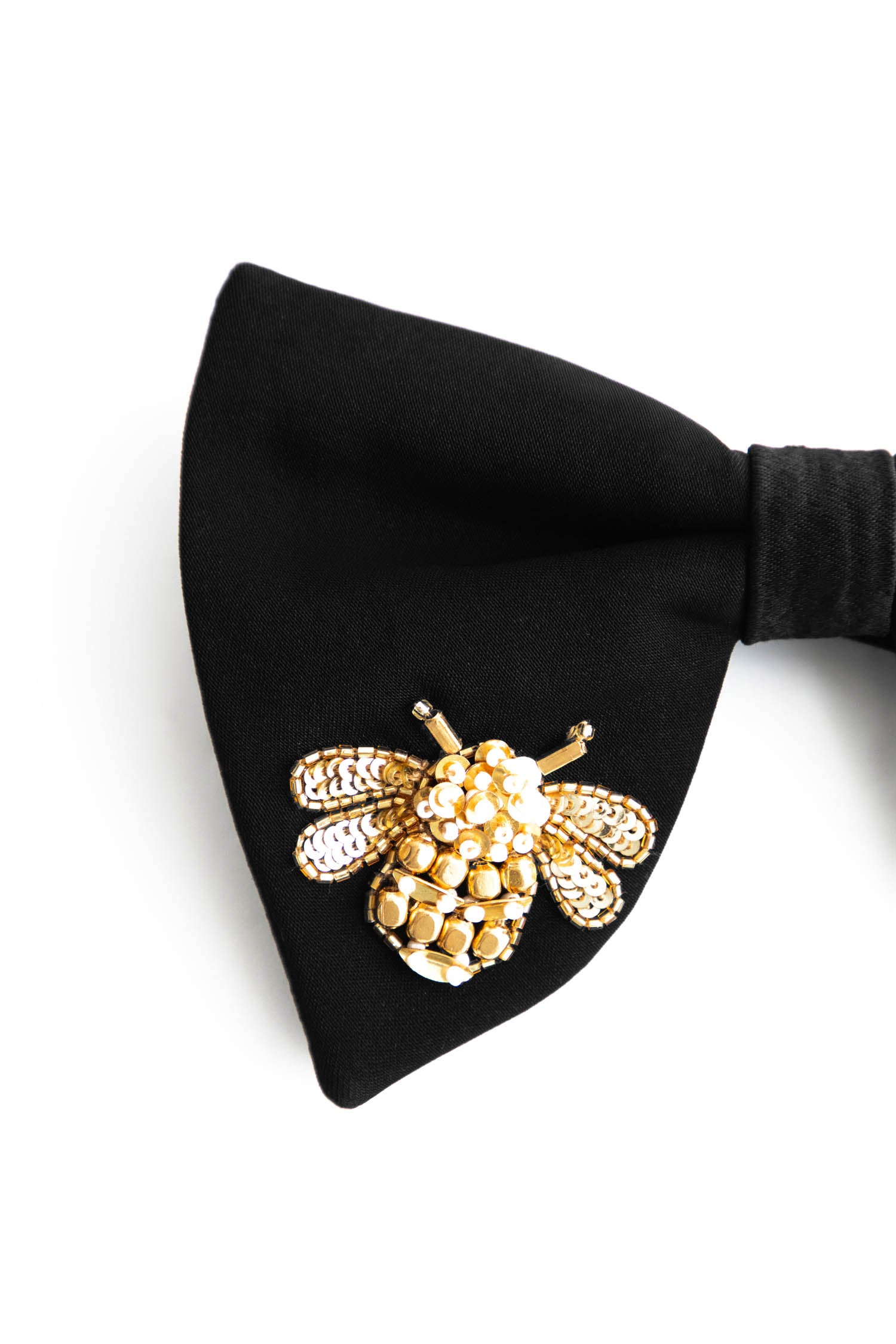 Bumble Bee - Hand Embroidered Designer Bow-Tie