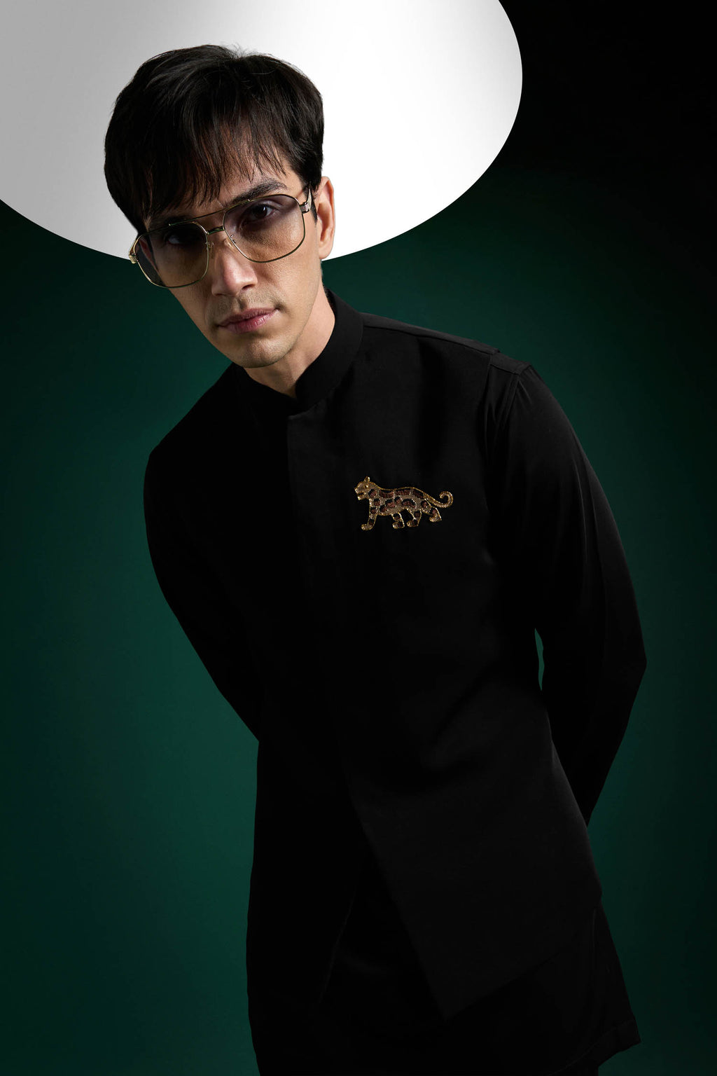 Hunter(Leopard) - Hand Embroidered Designer Bundi