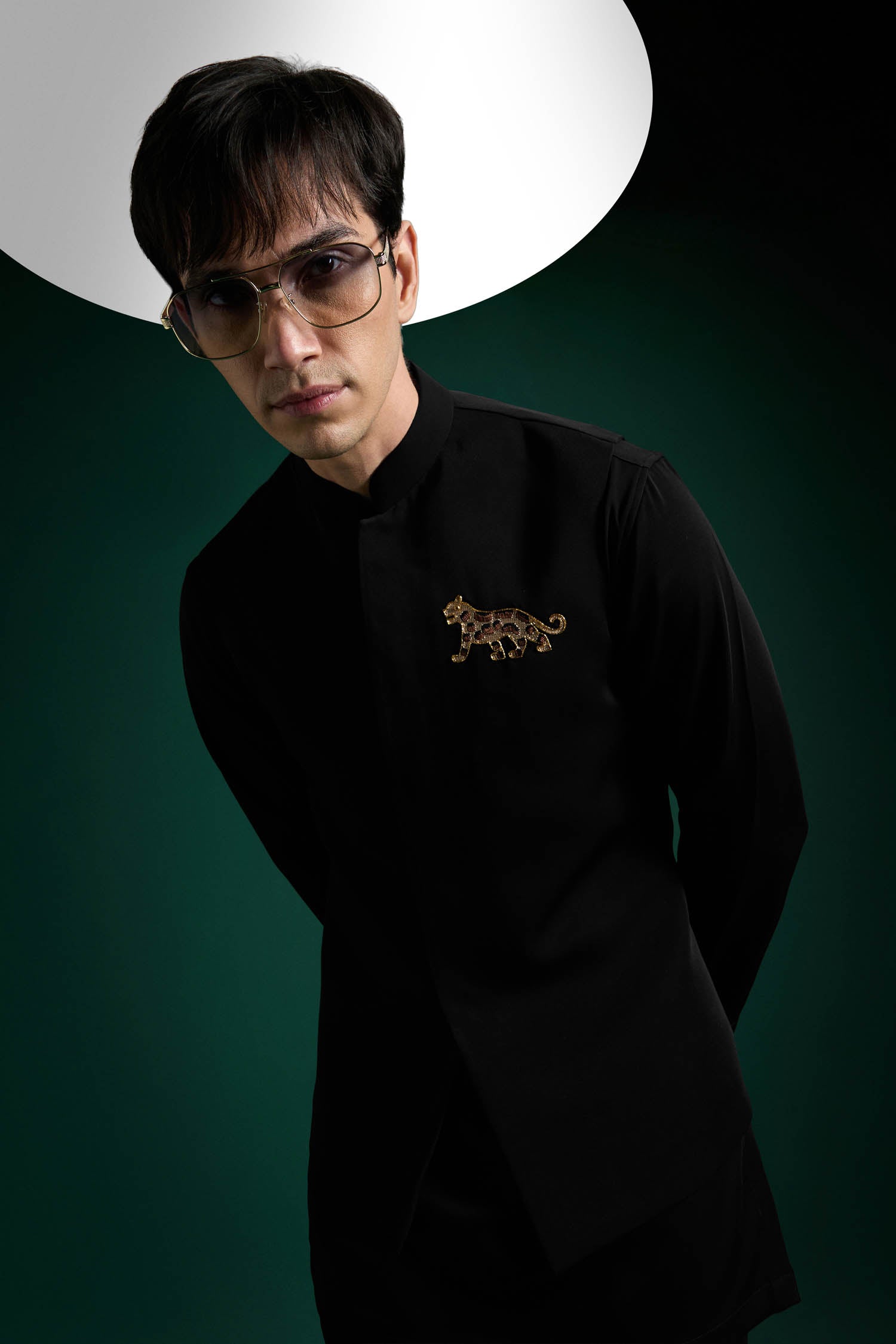 Hunter(Leopard) - Hand Embroidered Designer Bundi