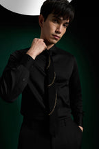 Metal Chain- Hand Embroidered Designer Tie