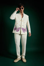 Heebie Jeebie(Butterfly) Hand Embroidered Bandhgala