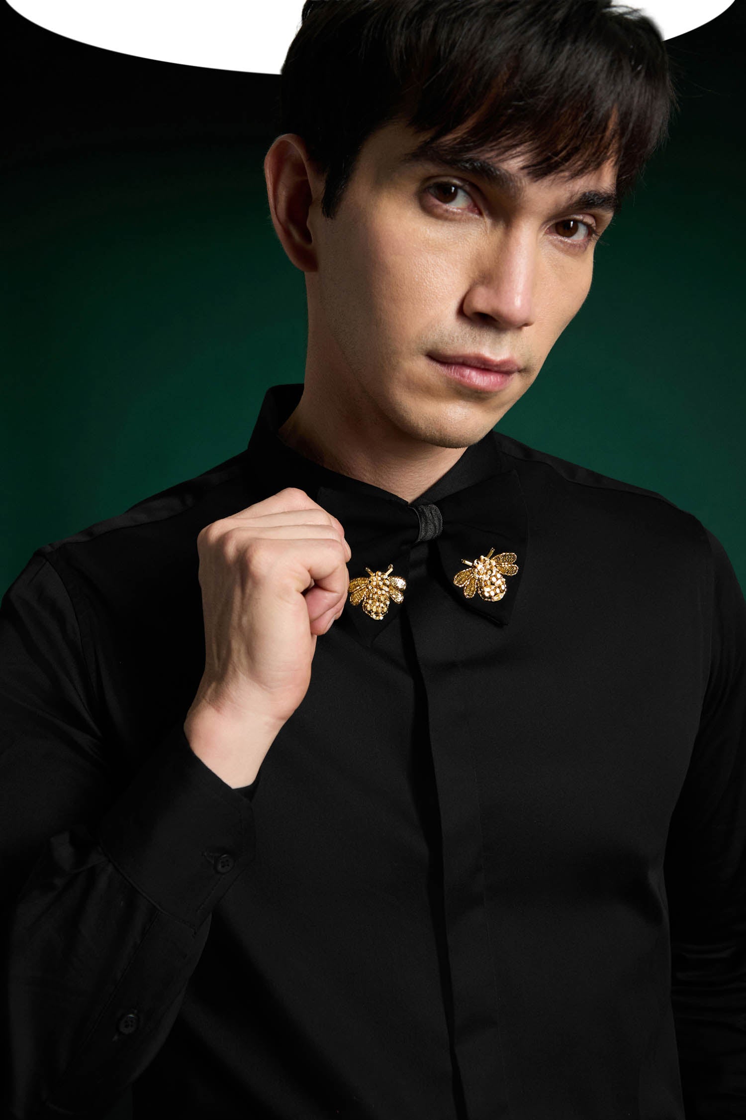 Bumble Bee - Hand Embroidered Designer Bow-Tie