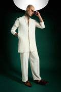 Cue Hand Embroidered Designer Kurta Set - Ivory