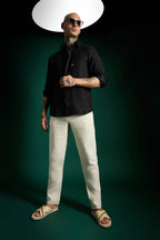 Spade Irish Linen Shirt - Black