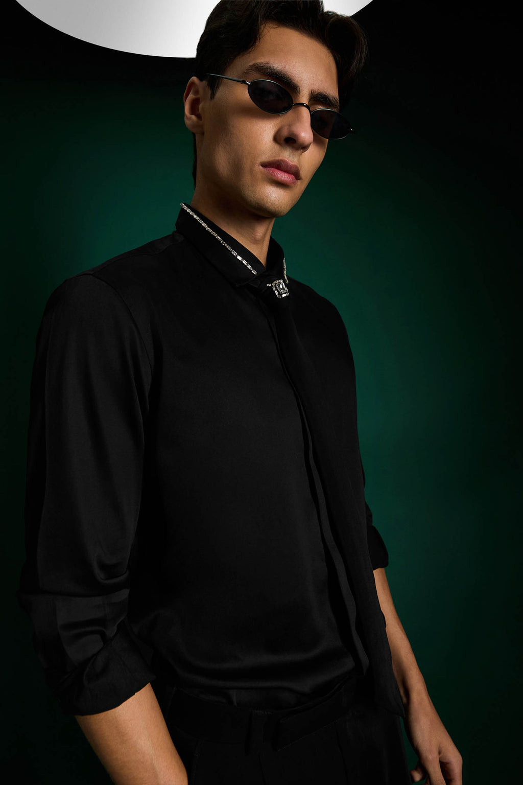 Crystal - Hand Embroidered Designer Tie With Shirt