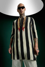 Regalia Hand Embroidered Designer Kurta - Black