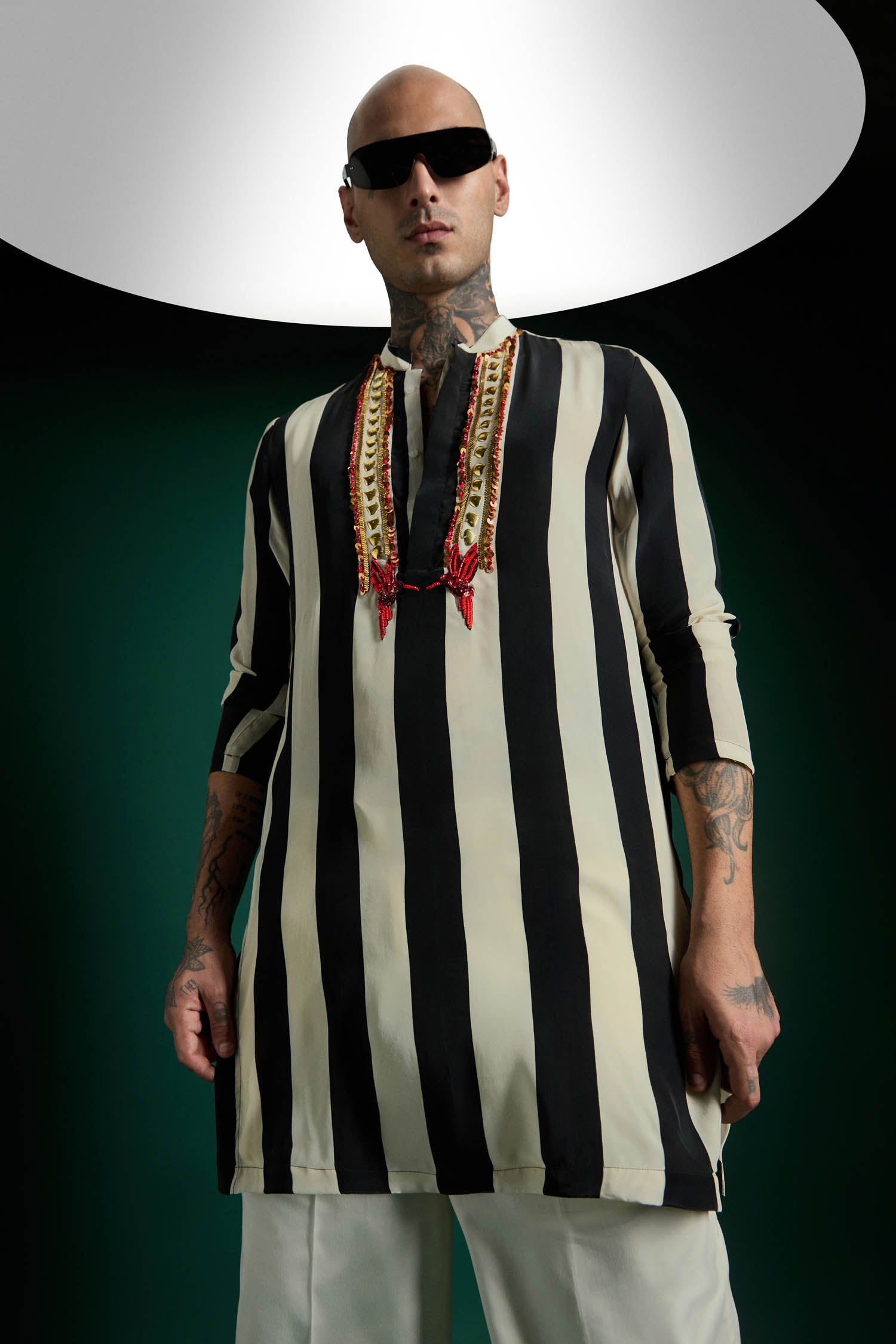 Regalia Hand Embroidered Designer Kurta - Black