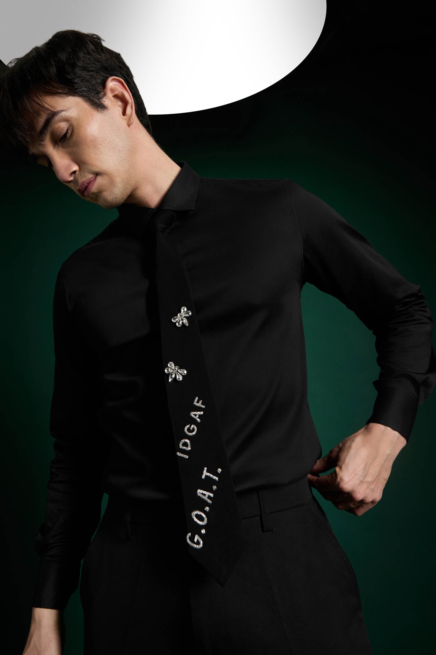 IDGAF- Hand Embroidered Designer Tie