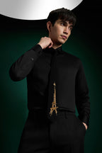 Eiffel Tower- Hand Embroidered Designer Tie