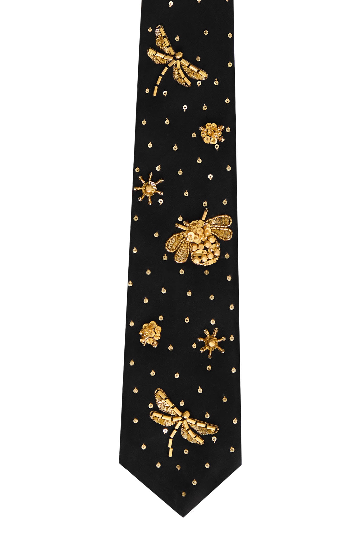 Worker Bees- Hand Embroidered Designer Tie