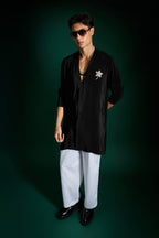 Lamina Hand Embroidered Designer Kurta - Black