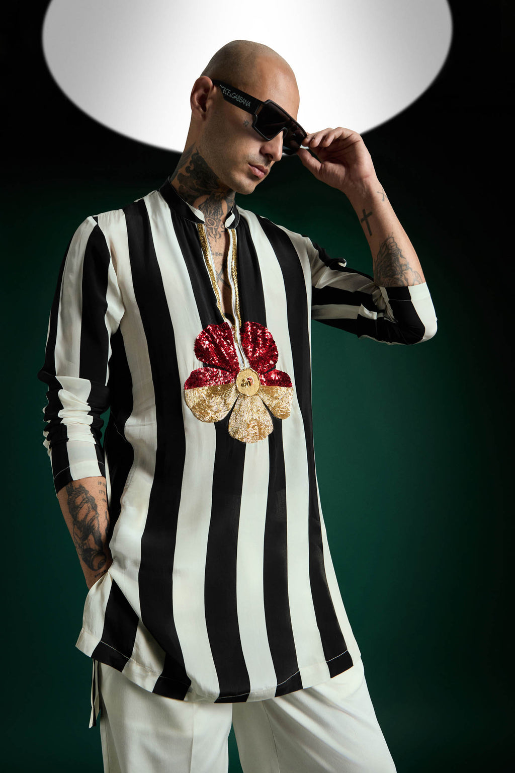 Ascend Hand Embroidered Designer Kurta - Black