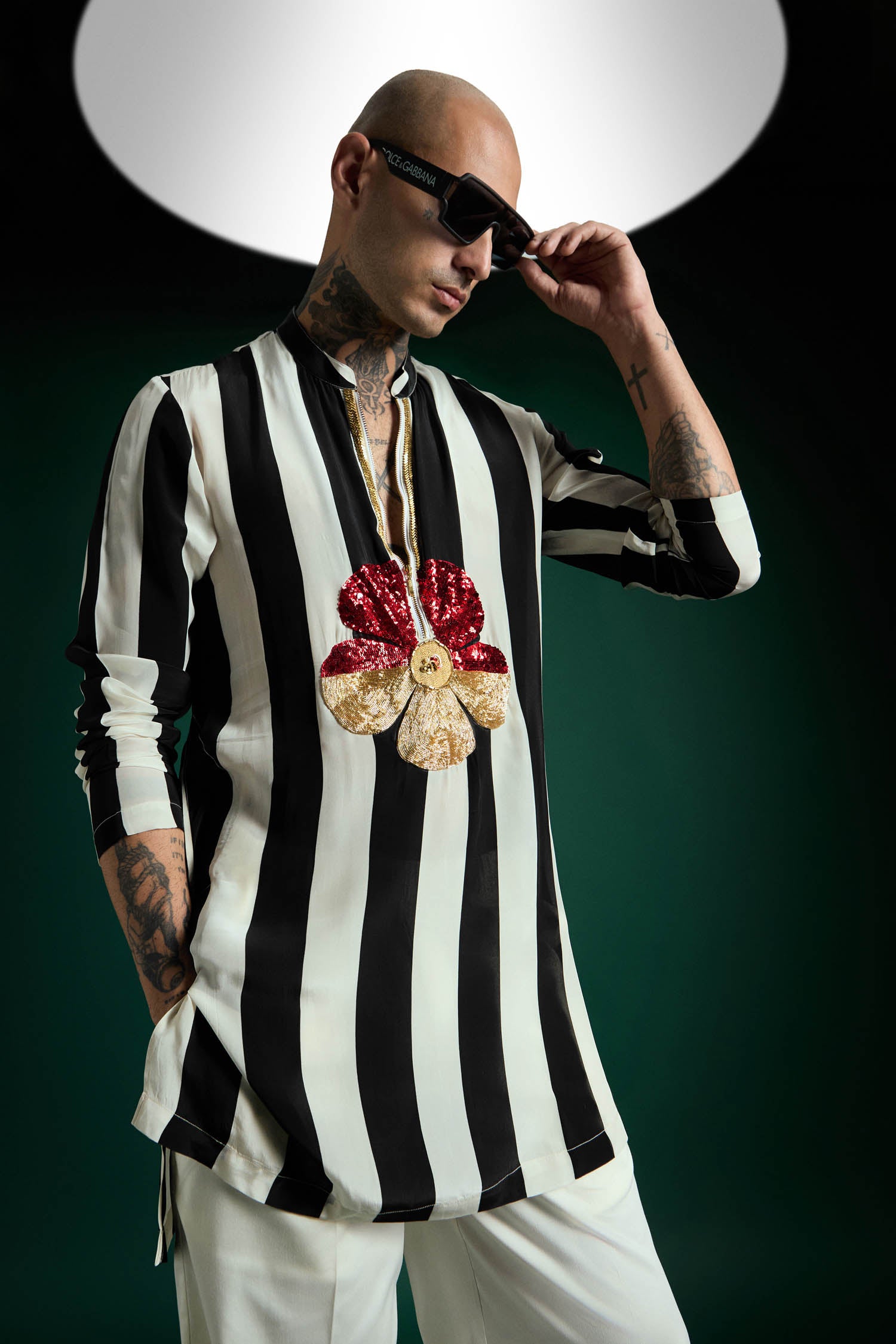 Ascend Hand Embroidered Designer Kurta - Black