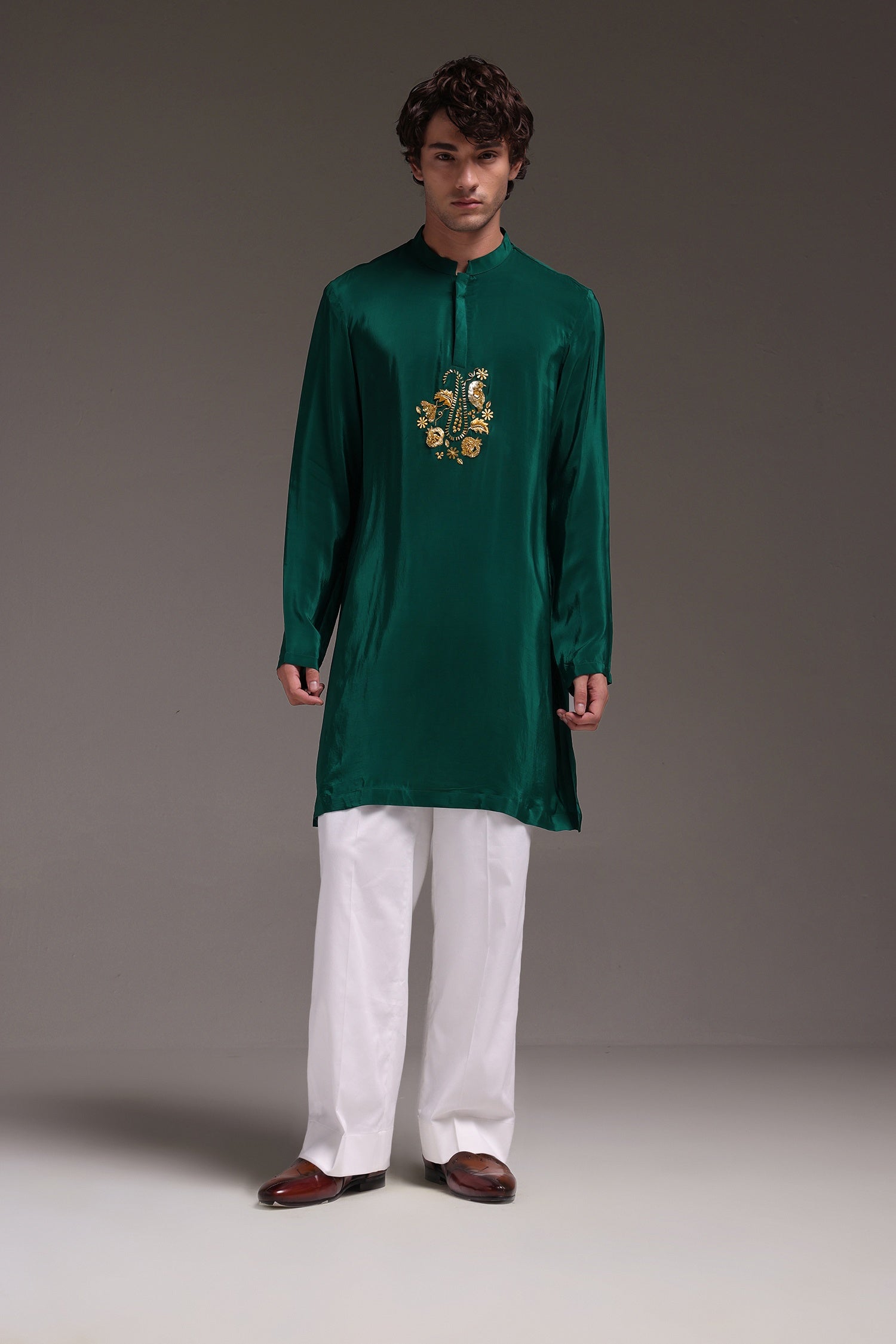 Paisfeather - Hand Embroidered Designer Kurta