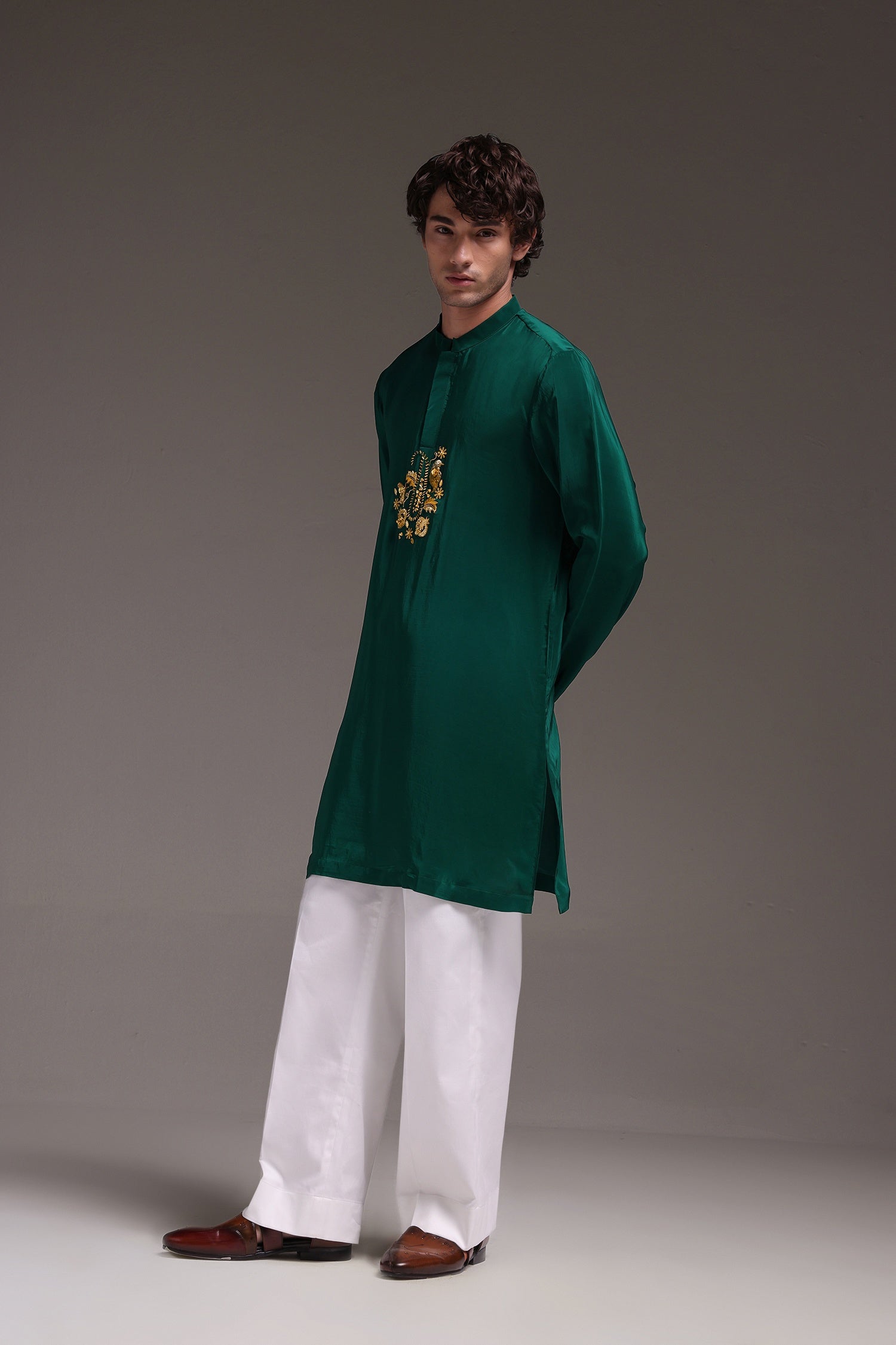 Paisfeather - Hand Embroidered Designer Kurta