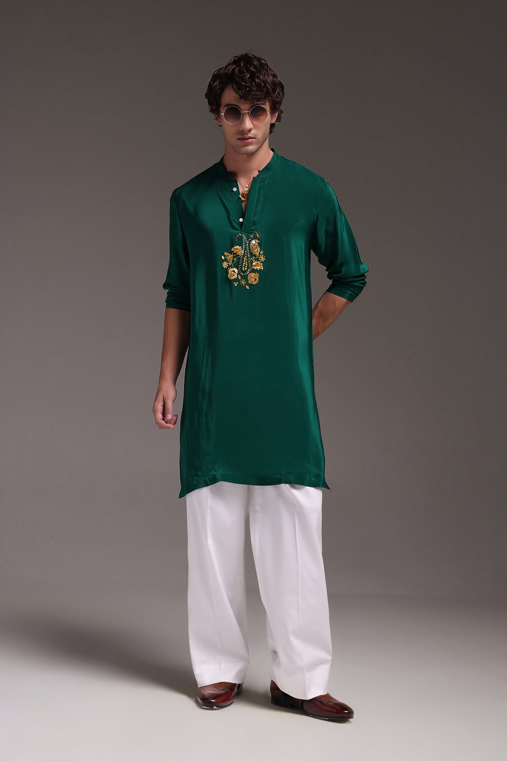 Paisfeather - Hand Embroidered Designer Kurta