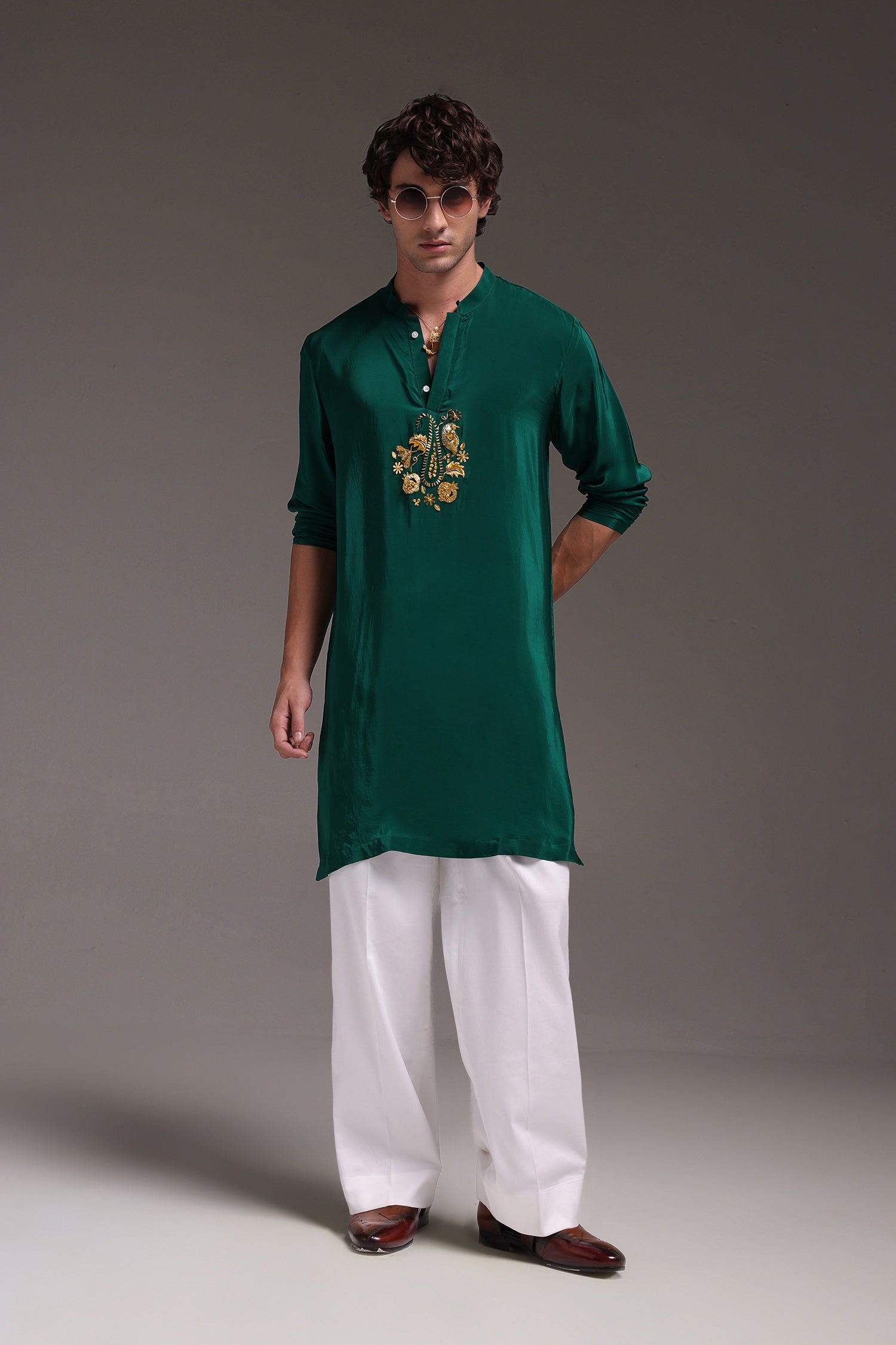 Paisfeather - Hand Embroidered Designer Kurta