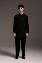 Emerald Fringe - Hand Embroidered Designer Kurta