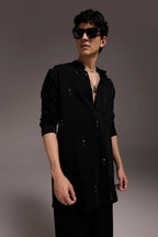 Emerald Fringe - Hand Embroidered Designer Kurta