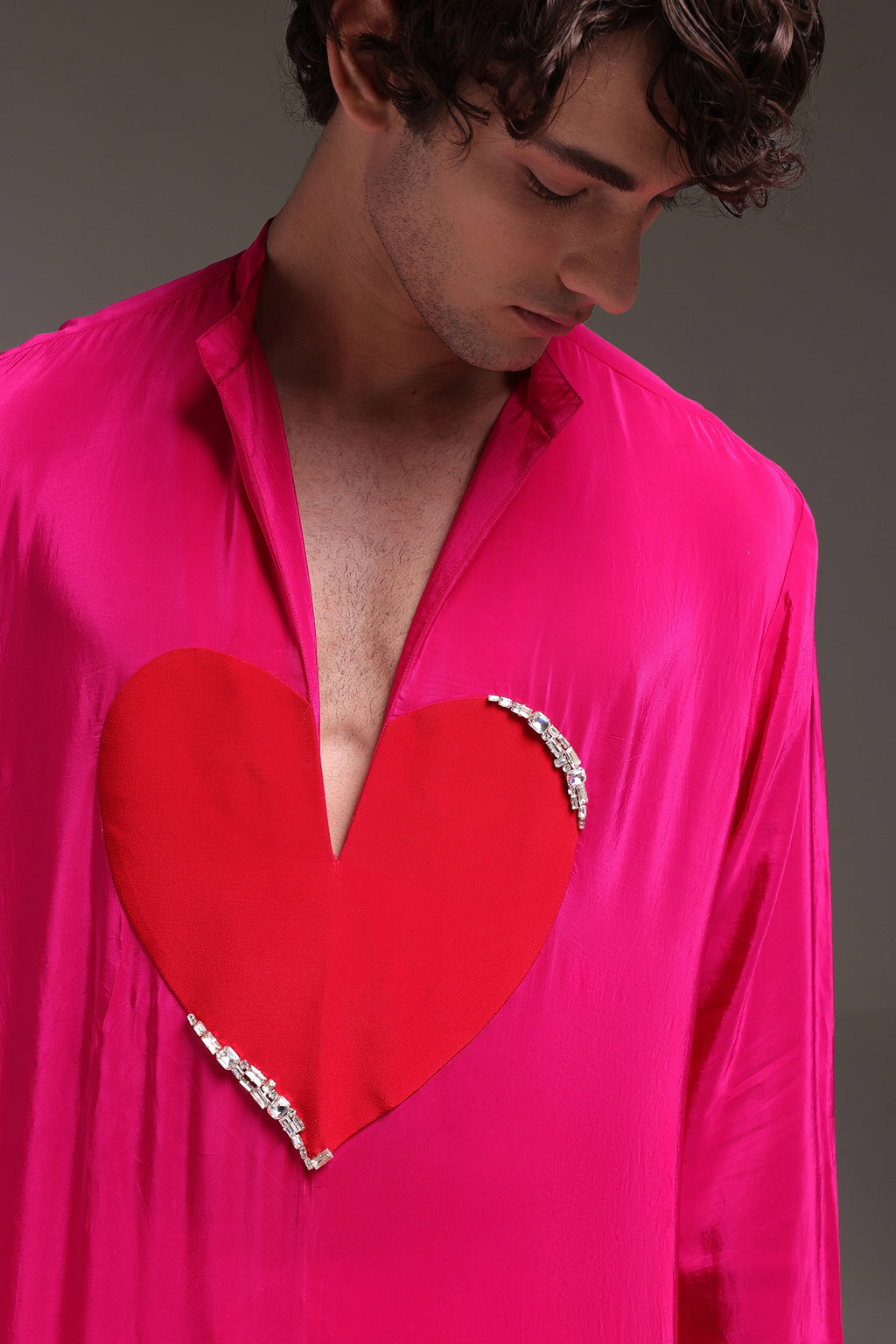 Lupdup(Rhinestone) - Hand Embroidered Designer Kurta