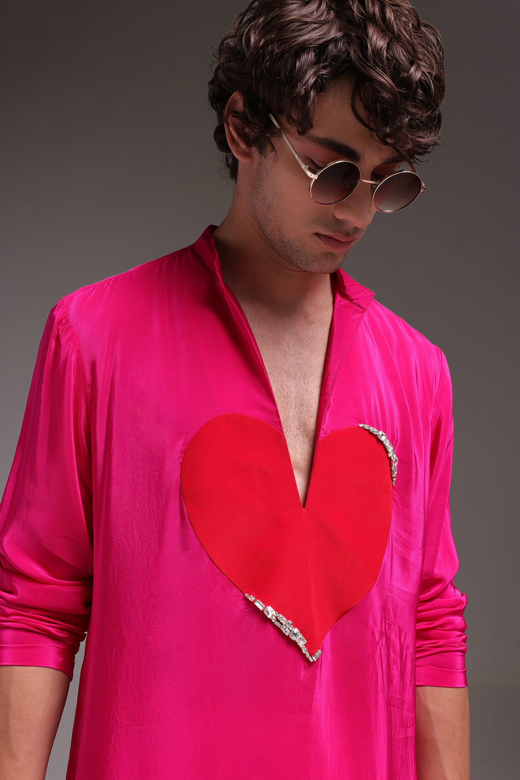 Lupdup(Rhinestone) - Hand Embroidered Designer Kurta