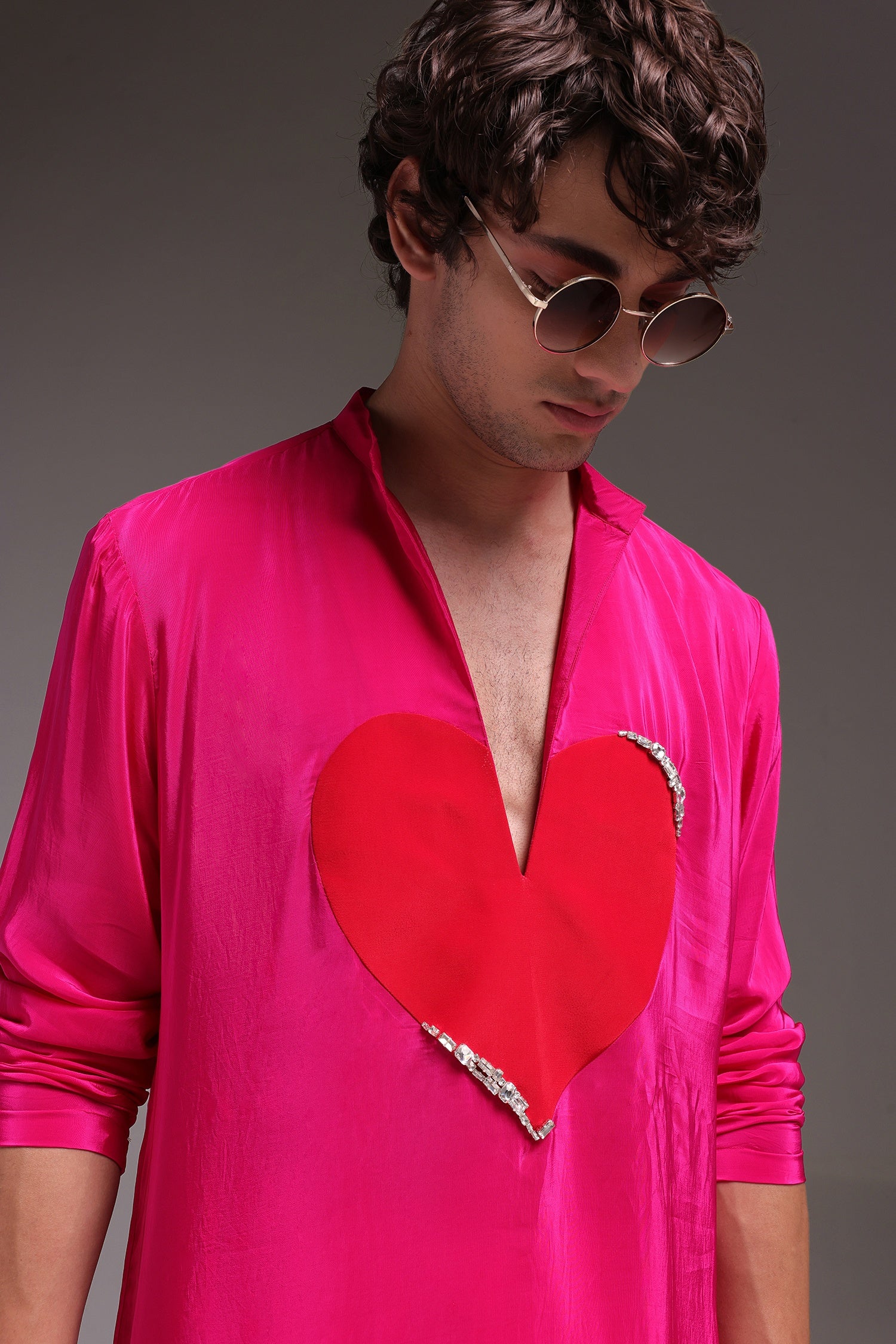 Lupdup(Rhinestone) - Hand Embroidered Designer Kurta