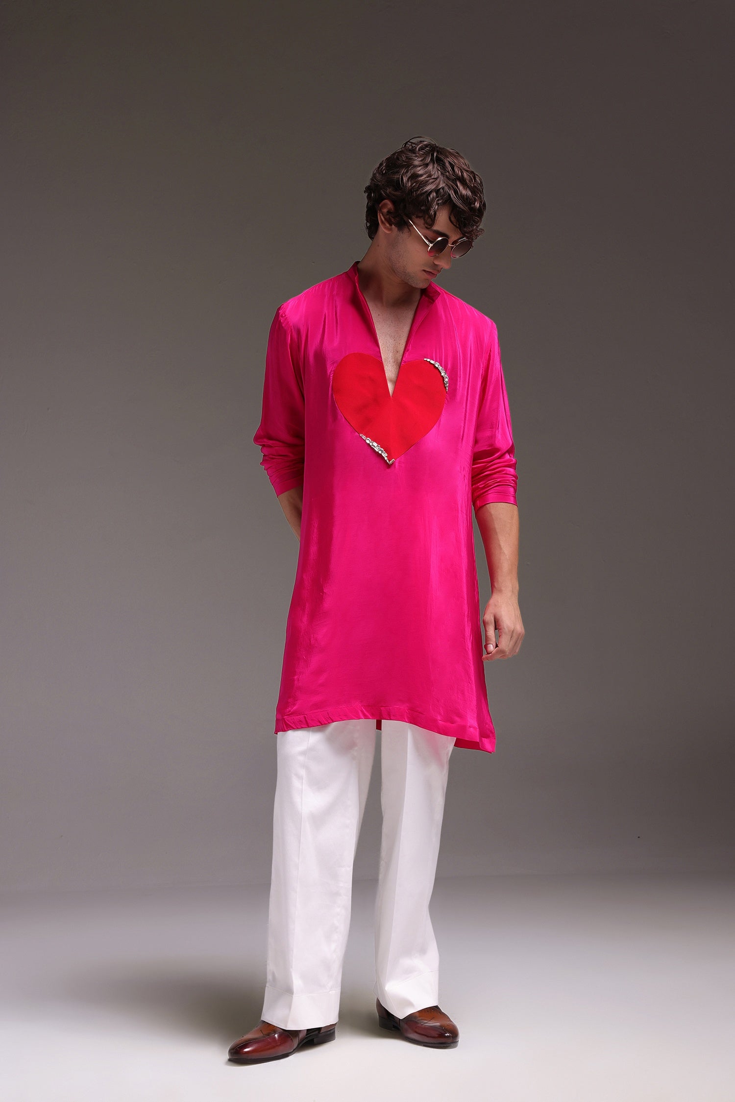 Lupdup(Rhinestone) - Hand Embroidered Designer Kurta