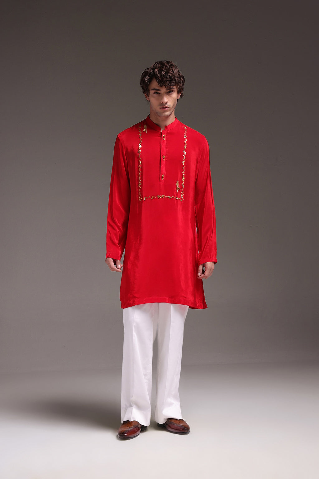 Preen(Parrot) - Hand Embroidered Designer Kurta