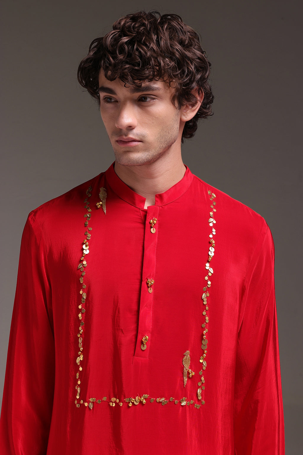 Preen(Parrot) - Hand Embroidered Designer Kurta