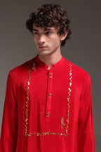 Preen(Parrot) - Hand Embroidered Designer Kurta