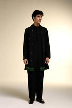 Emerald Fringe - Hand Embroidered Designer Shawl