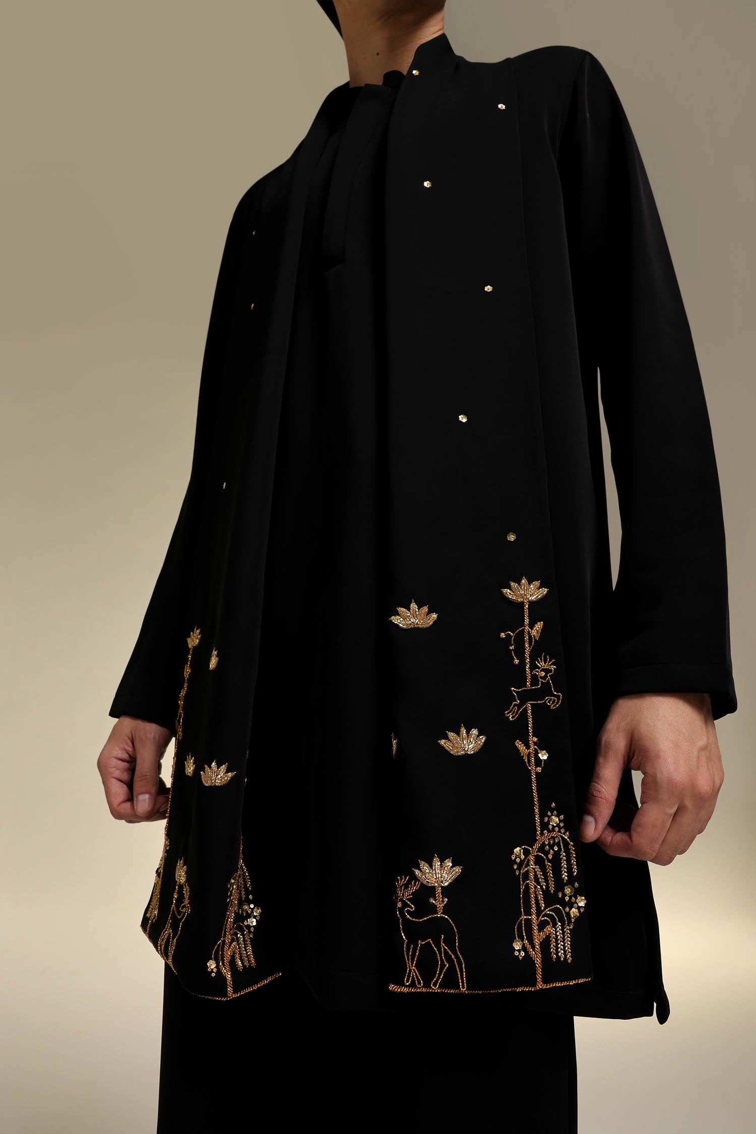 Roe - Hand Embroidered Designer Shawl