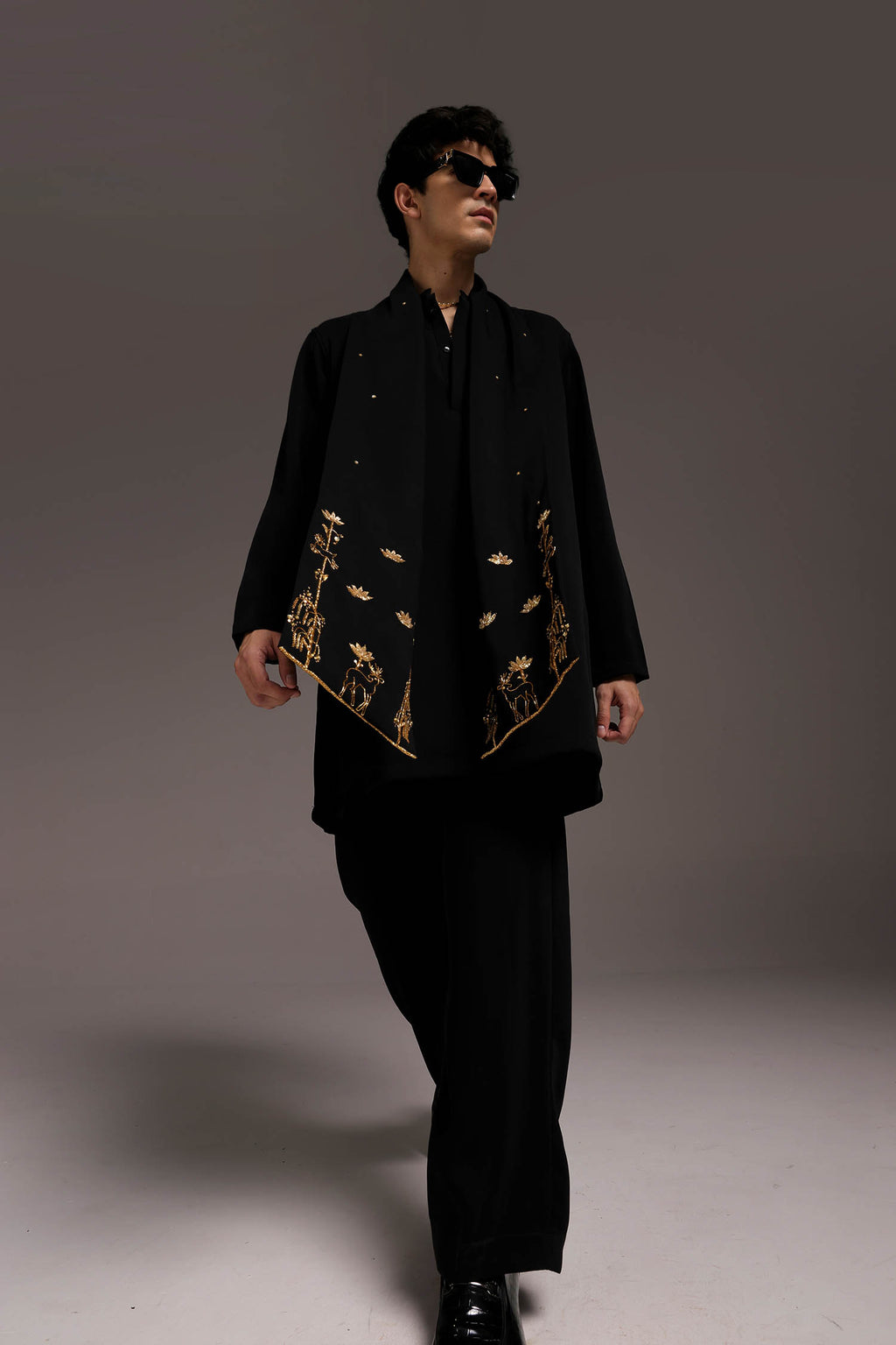 Roe - Hand Embroidered Designer Shawl