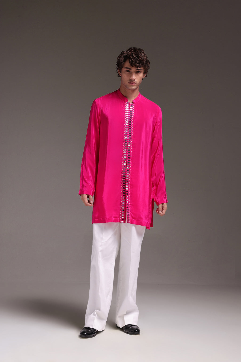 Radiate(Mirror Work) - Hand Embroidered Designer Kurta