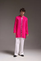 Radiate(Mirror Work) - Hand Embroidered Designer Kurta