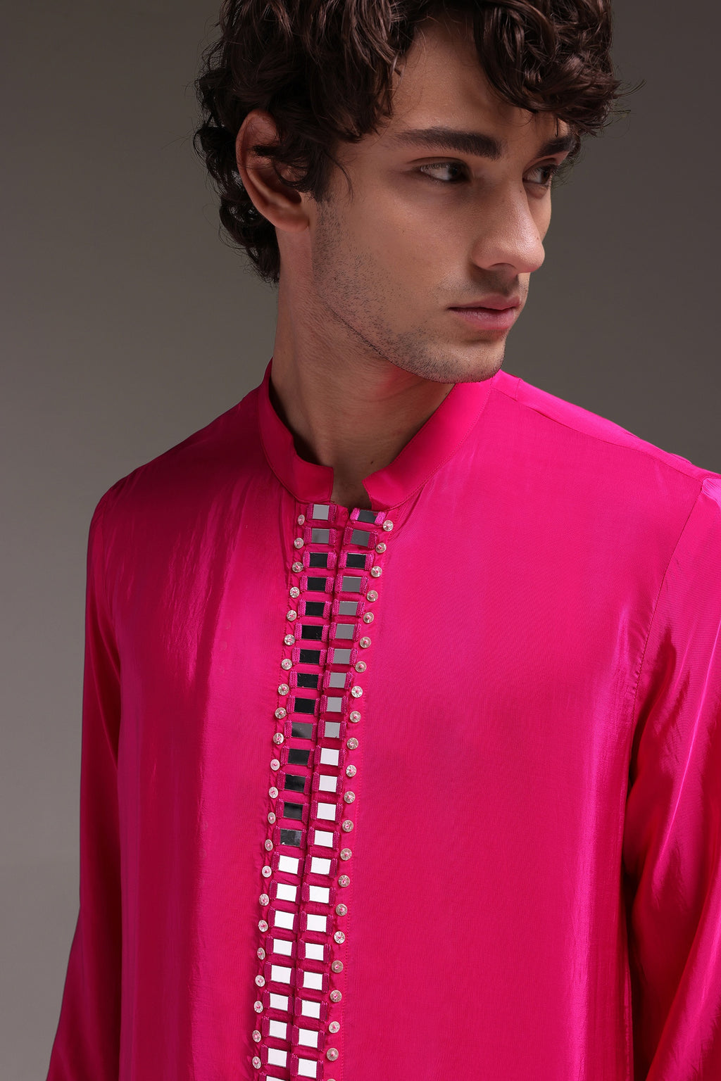 Radiate(Mirror Work) - Hand Embroidered Designer Kurta