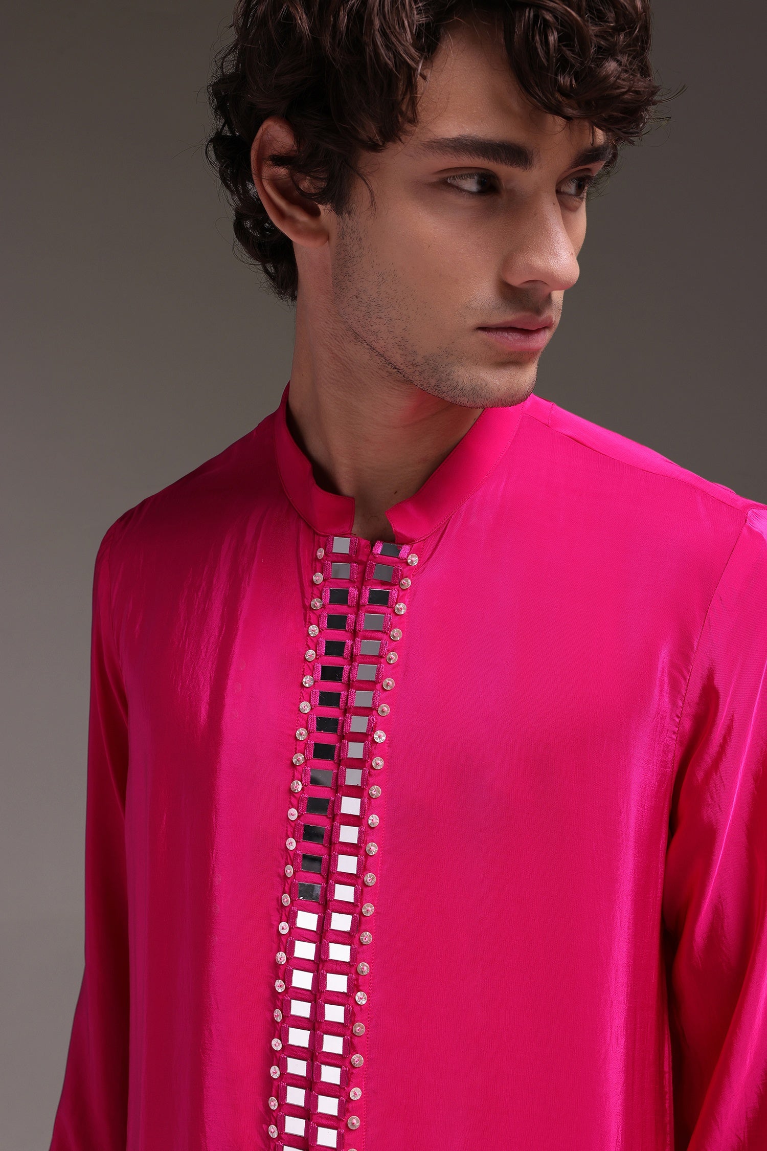 Radiate(Mirror Work) - Hand Embroidered Designer Kurta