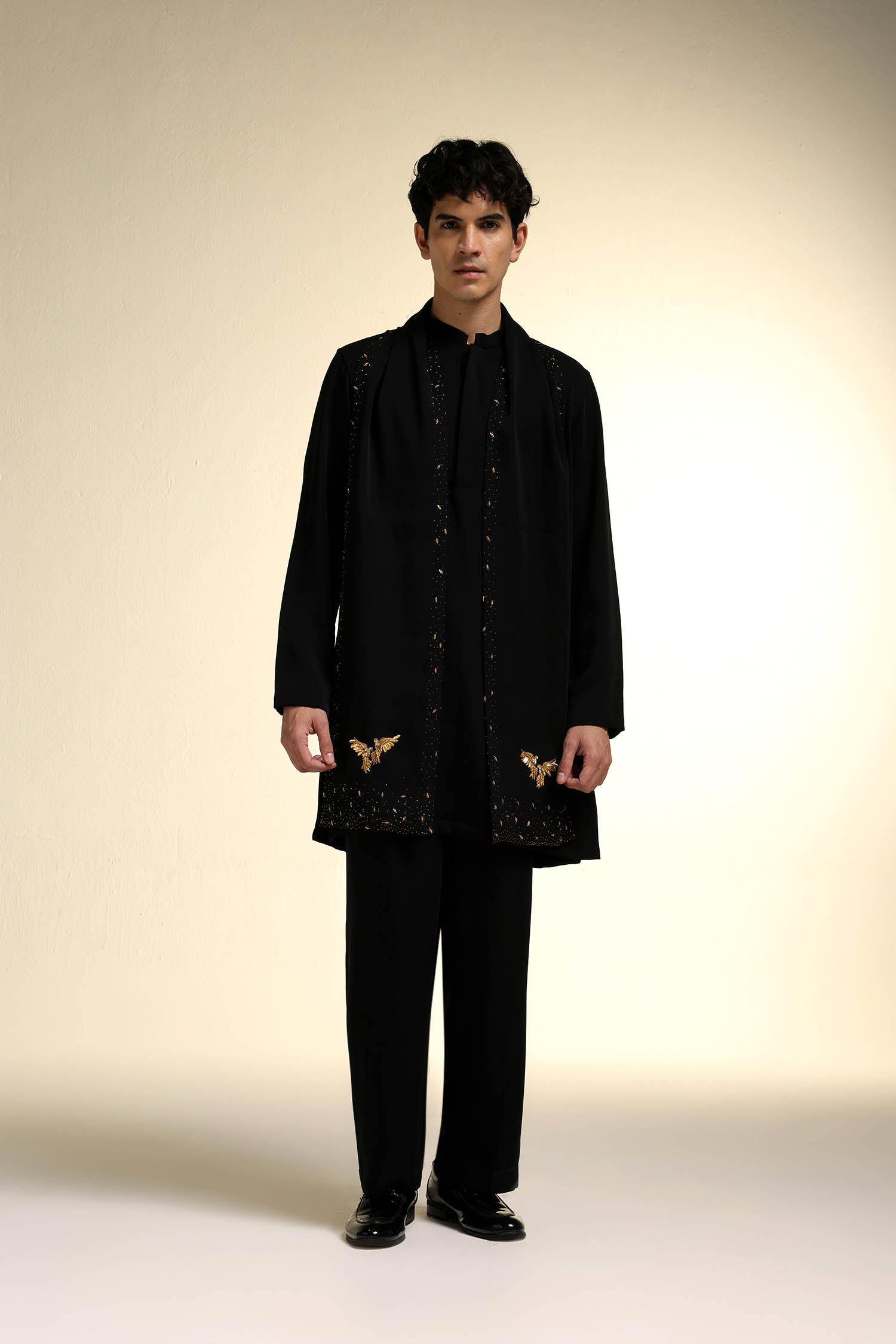 Perch - Hand Embroidered Designer Shawl