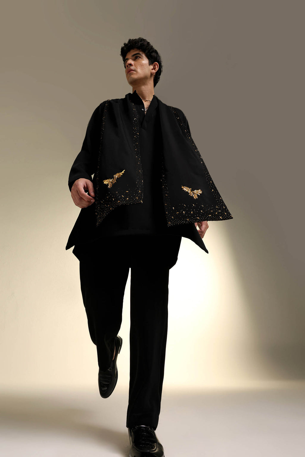 Perch - Hand Embroidered Designer Shawl